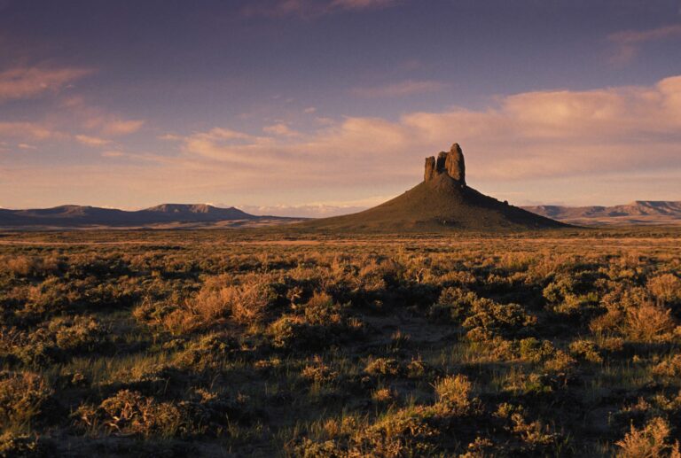 Boar's Tusk(ancient volcanic cinder cone) located in the Red Desert/Great Divide Basin.